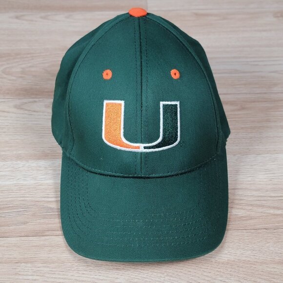 Captivating Headwear Other - Vintage Miami Hurricanes Strapback Hat Cap Green Captivating Headwear NCAA